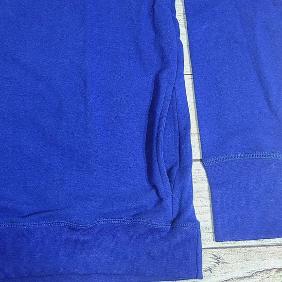 Cuffy's Of Cape Cod Pullover Sweatshirt Women's XL Blue Pockets Thumb Holes - Picture 6 of 8